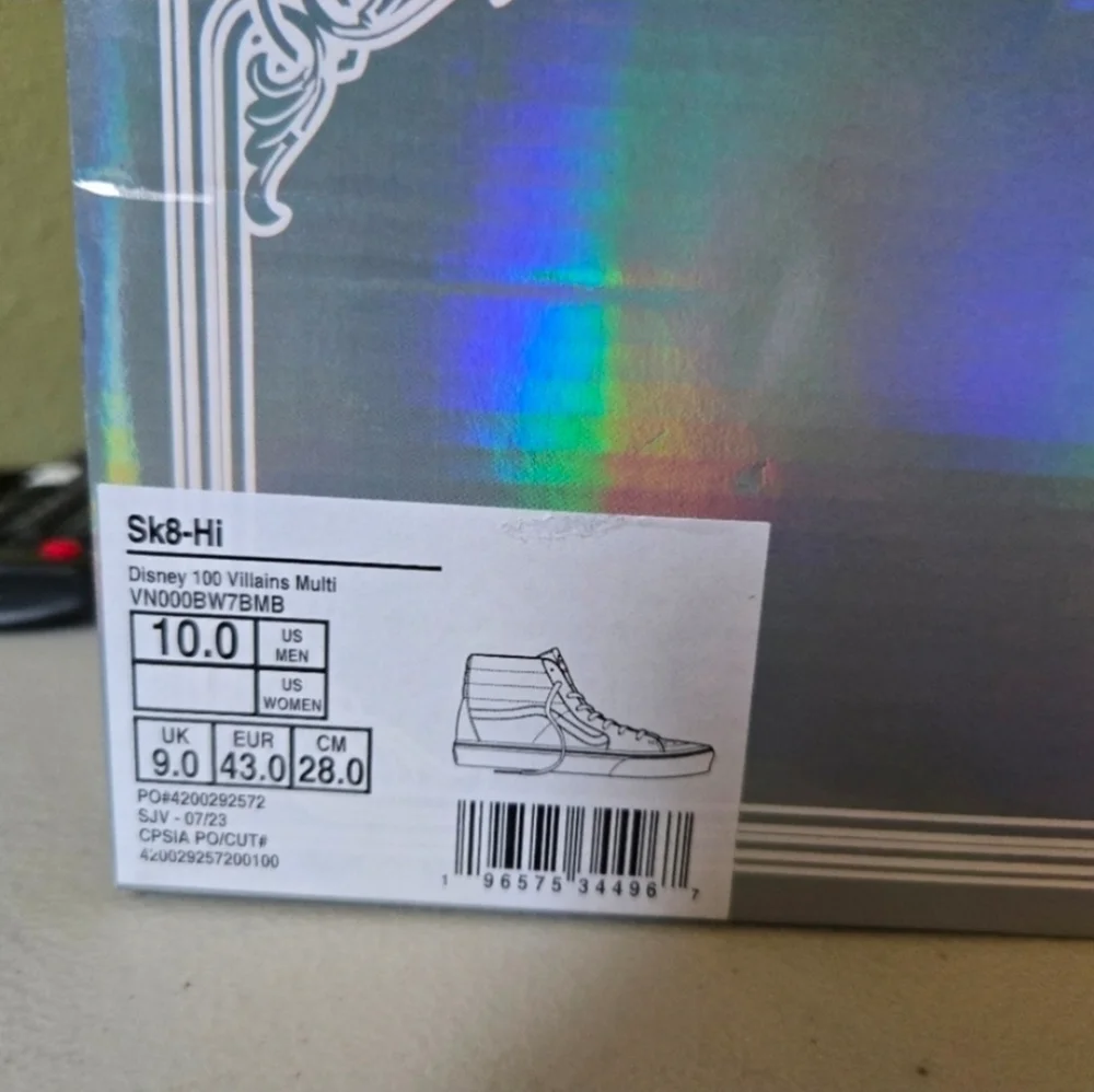 Vans Disney 100 Villains Sk8 Hi Mens Black Out Villain Pictures 102025 - Picture 10 of 12
